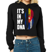 Cuban And Moldovan Mix Dna Heritage Flag Premium T Shirt Cropped Hoodie | Artistshot