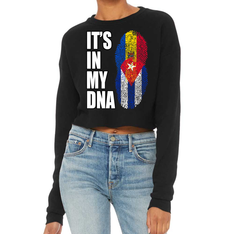 Cuban And Moldovan Mix Dna Heritage Flag Premium T Shirt Cropped Sweater by cm-arts | Artistshot