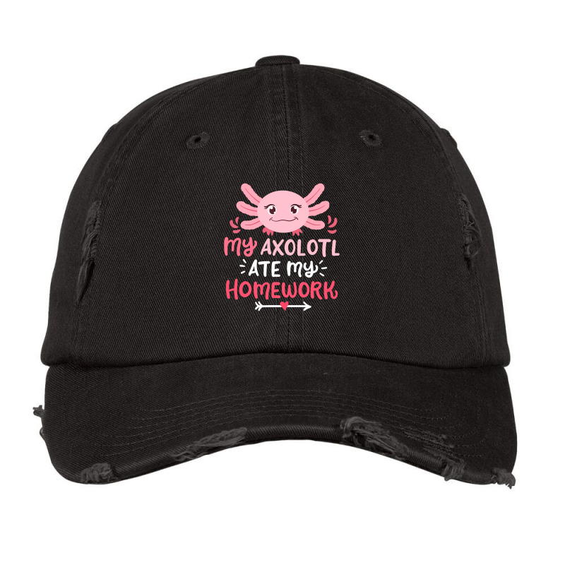 Axolotl Back To School Axolotls Lover Kawaii Vintage Cap by Min03 | Artistshot