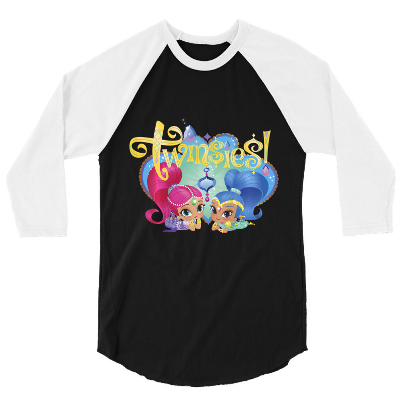 Kids Shimmer And Shine Twinsies Framed Portrait 3/4 Sleeve Shirt | Artistshot