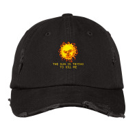 Womens The Sun Is Trying To Kill Me   Sarcastic Computer Nerd Joke V N Vintage Cap | Artistshot