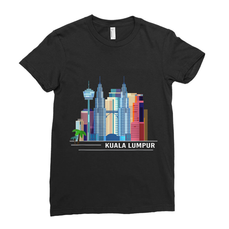 Malaysian Flag Travel Asia Kuala Lumpur Malaysia T Shirt Ladies Fitted T-Shirt by cm-arts | Artistshot