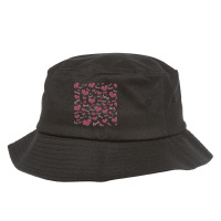 Cute Pink Lovehearts Pattern With Handwritten Love Bucket Hat | Artistshot