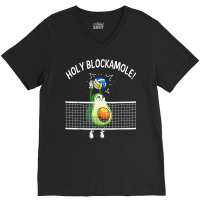 Holy Blockamole Volleyball Shirt Player Blocker Avocado T Shirt V-neck Tee | Artistshot