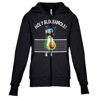 Holy Blockamole Volleyball Shirt Player Blocker Avocado T Shirt Youth Zipper Hoodie | Artistshot