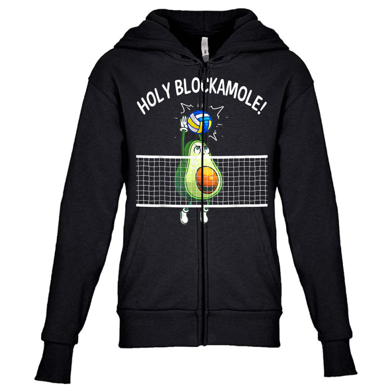 Holy Blockamole Volleyball Shirt Player Blocker Avocado T Shirt Youth Zipper Hoodie by cm-arts | Artistshot