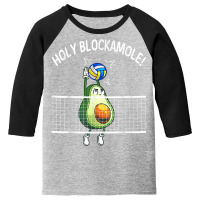 Holy Blockamole Volleyball Shirt Player Blocker Avocado T Shirt Youth 3/4 Sleeve | Artistshot