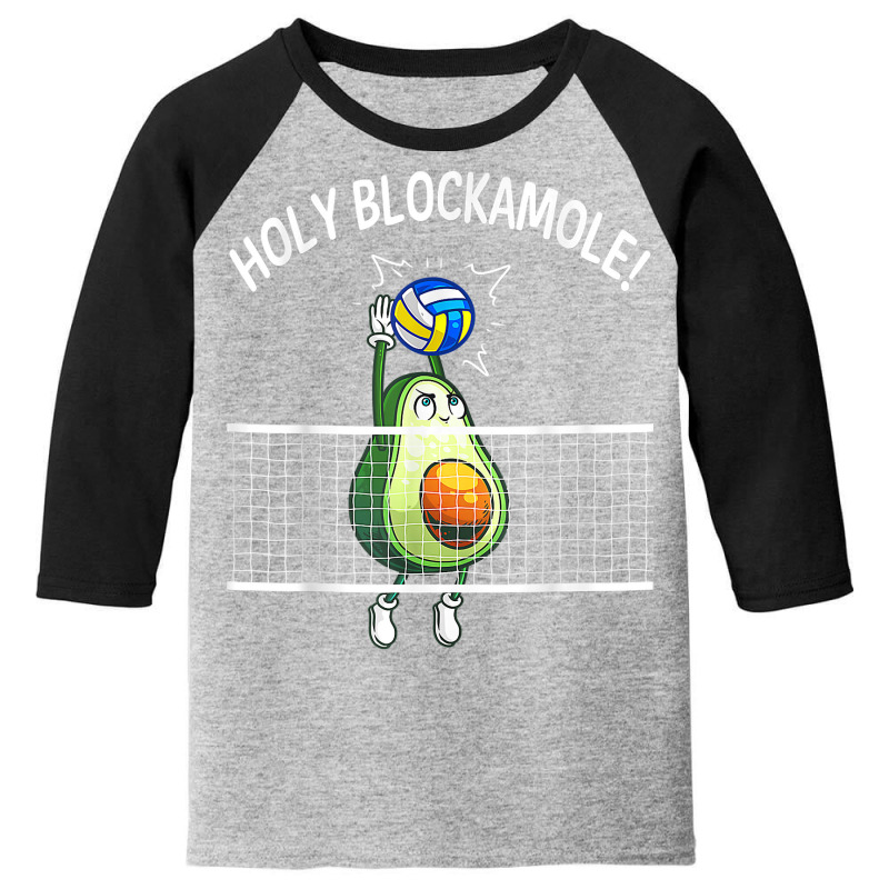 Holy Blockamole Volleyball Shirt Player Blocker Avocado T Shirt Youth 3/4 Sleeve by cm-arts | Artistshot