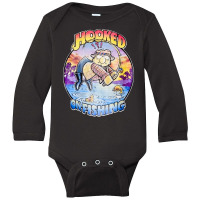 Hooked On Fishing, Hooked, Fishing, Hooked On Fishings, The Hooked On  Long Sleeve Baby Bodysuit | Artistshot