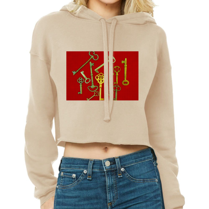 Rouge Keys Cropped Hoodie by cm-arts | Artistshot