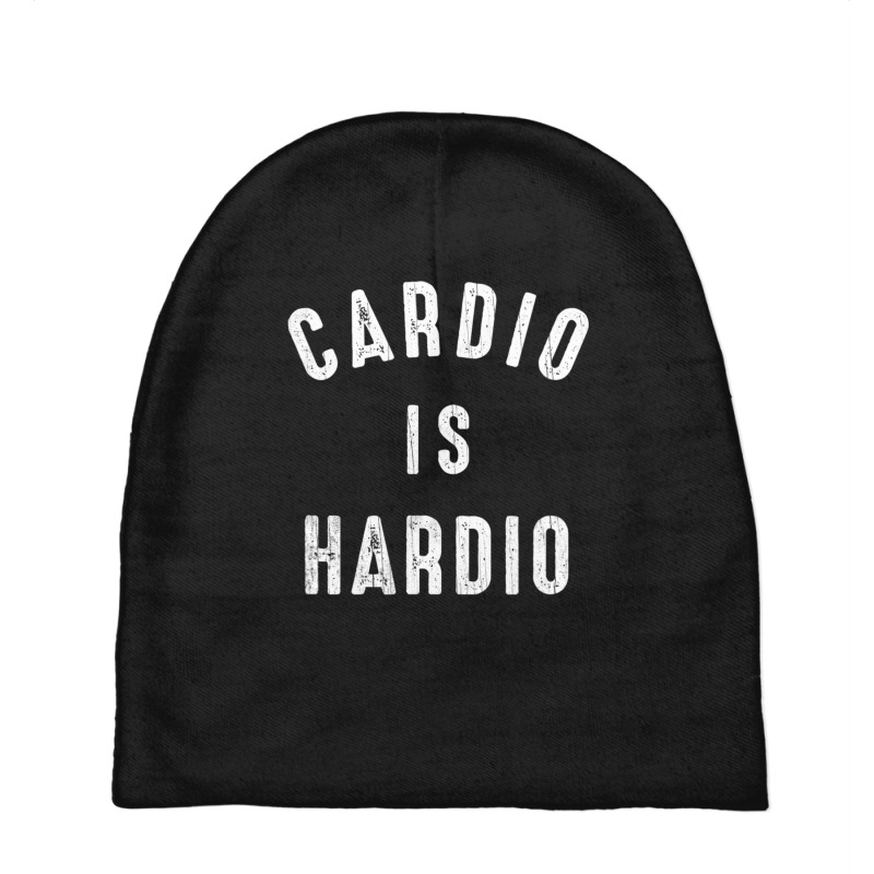 Exercise Quote Cardio Is Hardio Jogging Baby Beanies by cm-arts | Artistshot