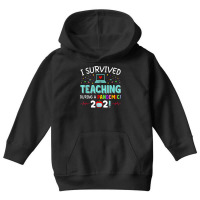 I Survived Teaching During A Pandemic 2021 Funny Teacher T Shirt Youth Hoodie | Artistshot