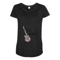 Guitar Strings Happy Tunes Guitarist Maternity Scoop Neck T-shirt | Artistshot