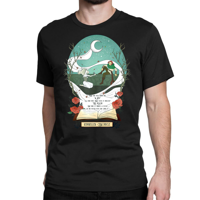 Fantasy Kingkiller Chronicle Auri And Kvothe Moon Key Quote Classic T-shirt | Artistshot