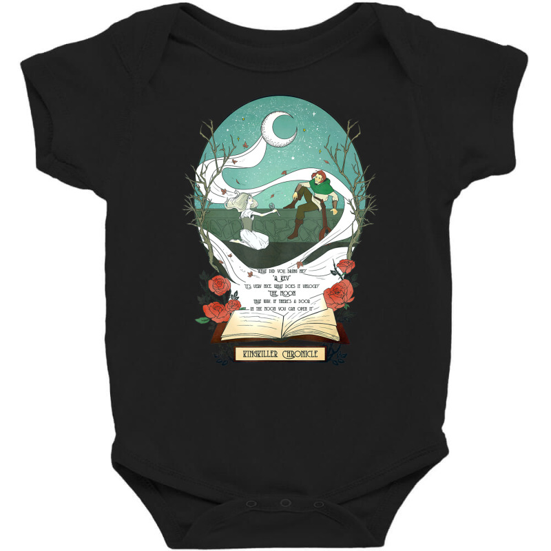 Fantasy Kingkiller Chronicle Auri And Kvothe Moon Key Quote Baby Bodysuit | Artistshot