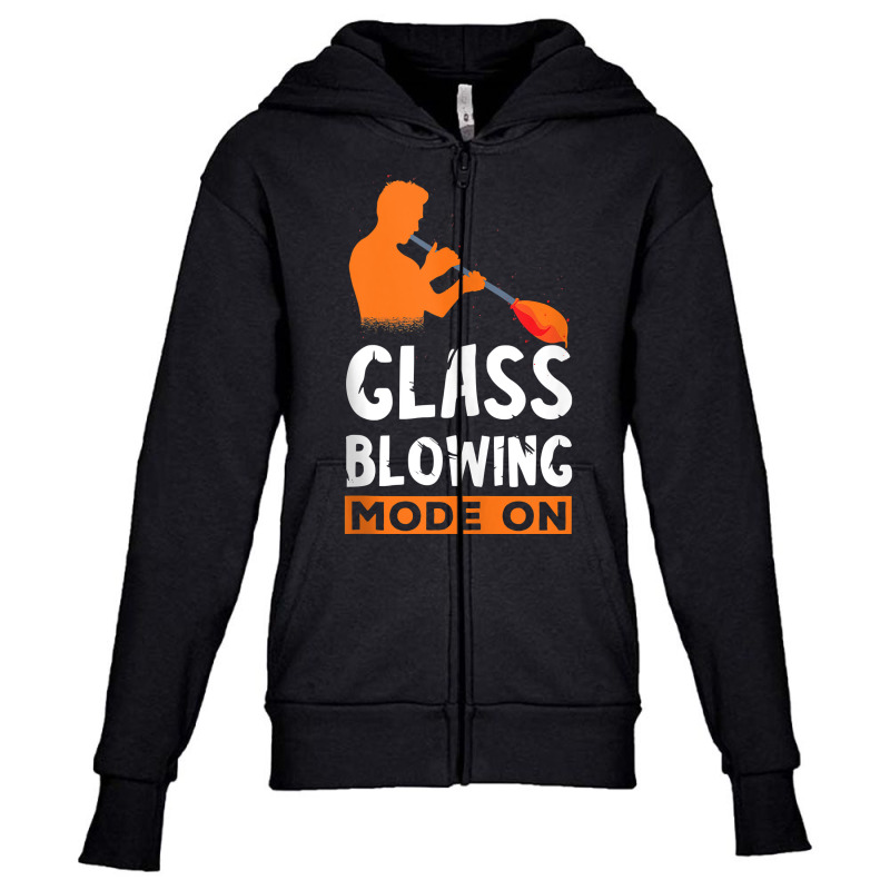 Glass Blowing Mode On Glassblower Blowpipe Glassworking Tank Top Youth Zipper Hoodie by cm-arts | Artistshot