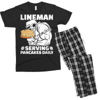 Lineman Serving Pancakes Daily Football Offensive Lineman T Shirt Men's T-shirt Pajama Set | Artistshot