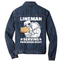 Lineman Serving Pancakes Daily Football Offensive Lineman T Shirt Men Denim Jacket | Artistshot