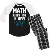 Funny Math Teacher Art Men Women Mathematics Equation Lovers T Shirt Men's 3/4 Sleeve Pajama Set | Artistshot