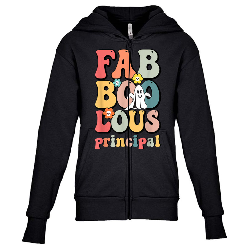 Fab Boo Lous Principal School Principal Groovy Halloween Youth Zipper Hoodie by Clinical | Artistshot