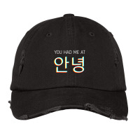 You Had Me At Hello Korean Tourist Annyeong Korea Kpop Vintage Cap | Artistshot