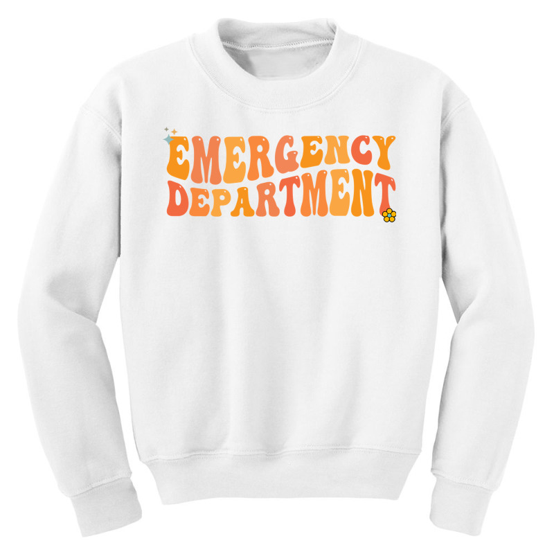 Groovy Emergency Nurse Ed Nurse Er Emergency Department Sweatshirt Youth Sweatshirt | Artistshot