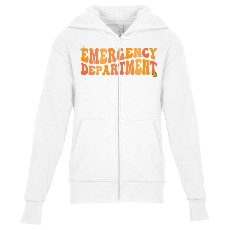 Groovy Emergency Nurse Ed Nurse Er Emergency Department Sweatshirt Youth Zipper Hoodie | Artistshot