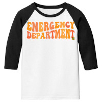 Groovy Emergency Nurse Ed Nurse Er Emergency Department Sweatshirt Youth 3/4 Sleeve | Artistshot