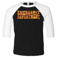 Groovy Emergency Nurse Ed Nurse Er Emergency Department Sweatshirt Toddler 3/4 Sleeve Tee | Artistshot