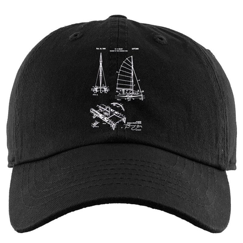 Catamaran Sailboat Patent, Catamaran, Sailboat Patent, Catamaran Sailb Kids Cap by cm-arts | Artistshot