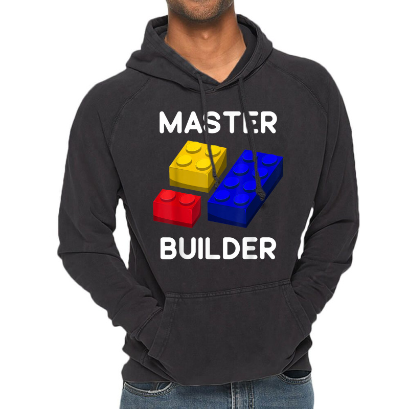 Master Builder Cute Block Building Kids Toys Brick Builders T Shirt Vintage Hoodie | Artistshot