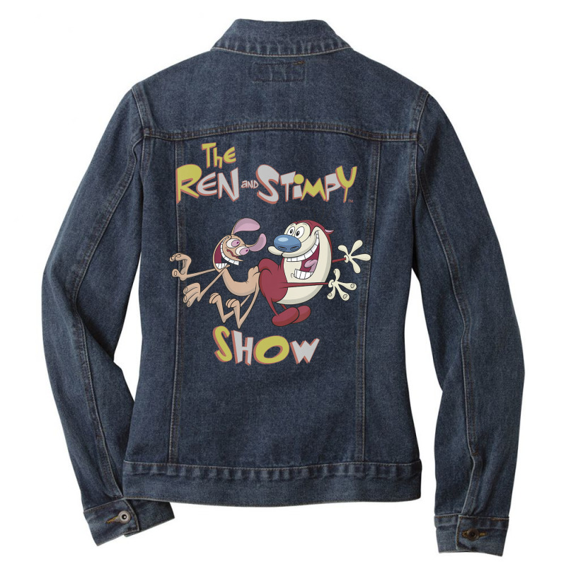 Ren And Stimpy Classic Show Title Ladies Denim Jacket by cm-arts | Artistshot