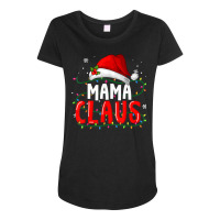 Mama Claus Shirt Christmas Lights Pajama Family Matching Maternity Scoop Neck T-shirt | Artistshot