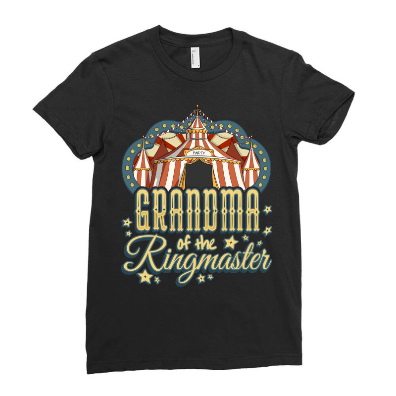 Grandma Of The Ringmaster   Kids Circus Theme B Day Party Long Sleeve Ladies Fitted T-Shirt by cm-arts | Artistshot