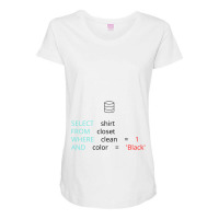 Funny Sql Database Programmer Joke Maternity Scoop Neck T-shirt | Artistshot