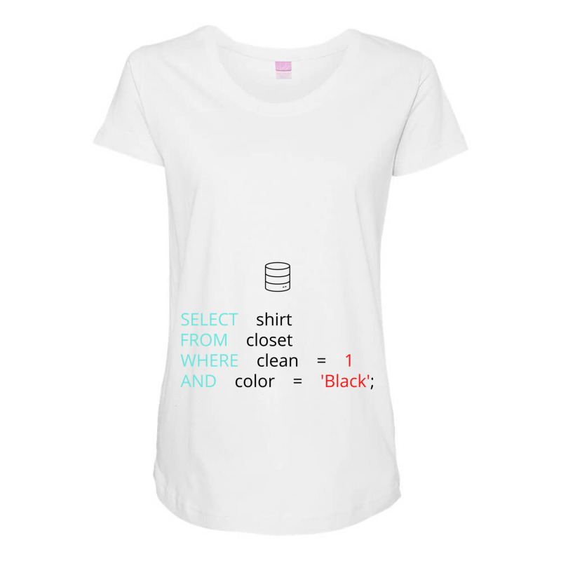 Funny Sql Database Programmer Joke Maternity Scoop Neck T-shirt by cm-arts | Artistshot