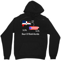 Half Puerto Rican Half Dominican Flag Map Combined Pr Rd Long Sleeve T Unisex Hoodie | Artistshot