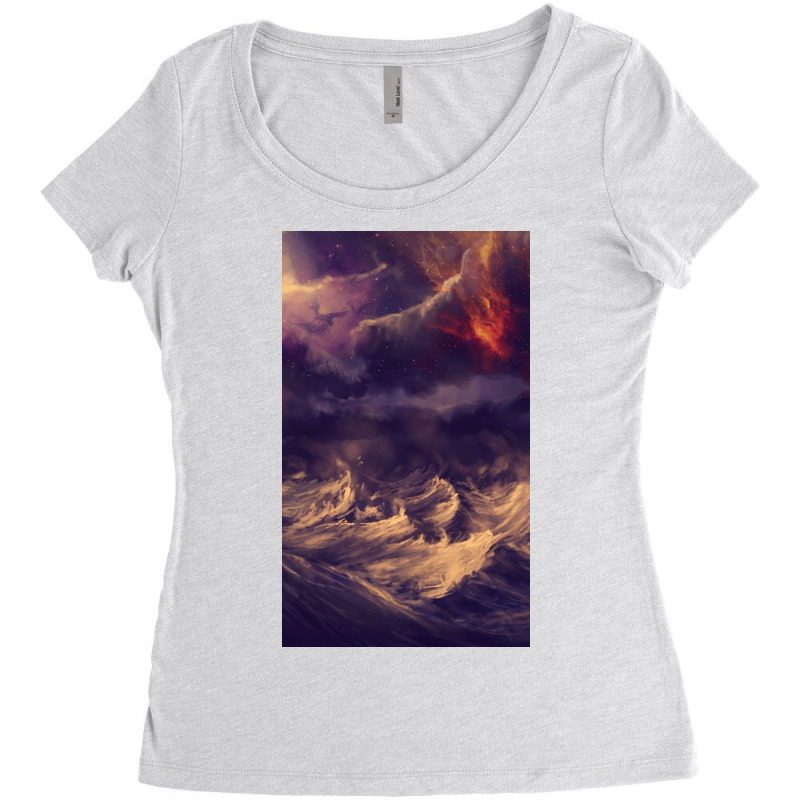 Stormy Ocean Women's Triblend Scoop T-shirt by Chamberscfe | Artistshot