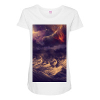 Stormy Ocean Maternity Scoop Neck T-shirt | Artistshot