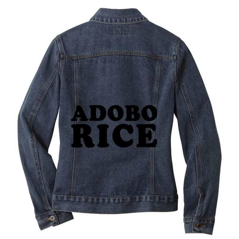 Adobo Rice Filipino Food Ladies Denim Jacket by cm-arts | Artistshot