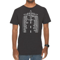 Phonetic Alphabet Pilot Airplane Aviation Vintage Gifts Men T Shirt Vintage T-shirt | Artistshot