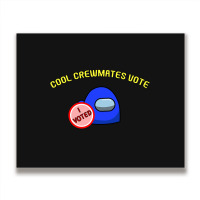 Cool Crewmates Vote Metal Print Horizontal | Artistshot