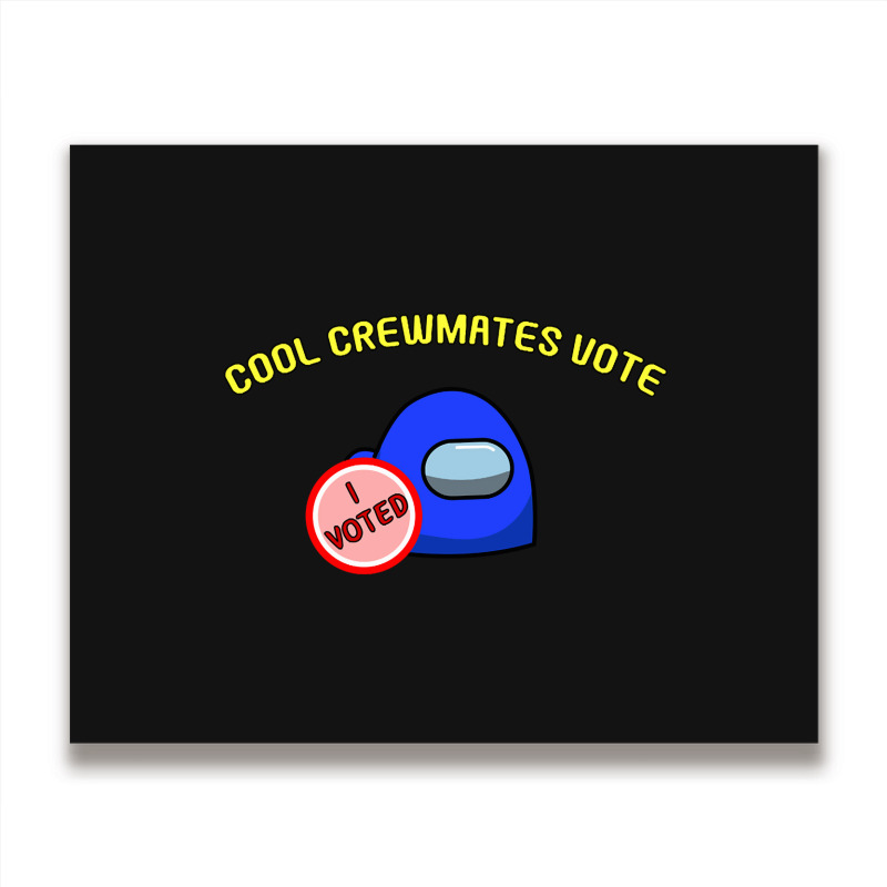 Cool Crewmates Vote Metal Print Horizontal | Artistshot