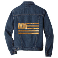 Copper Us Flag Men Denim Jacket | Artistshot