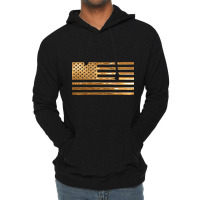 Copper Us Flag Lightweight Hoodie | Artistshot