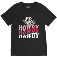 Howdy Cowgirl Rodeo Graphic Tees Dairy Cow Print T Shirt V-neck Tee | Artistshot