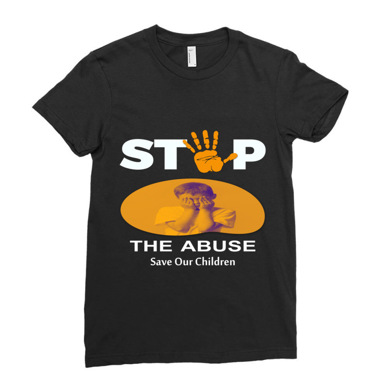 Stop The Abuse Ladies Fitted T-Shirt by cm-arts | Artistshot