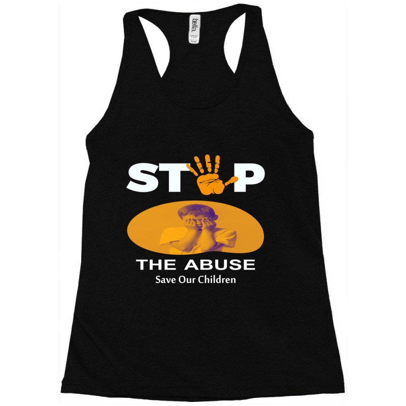 Stop The Abuse Racerback Tank by cm-arts | Artistshot