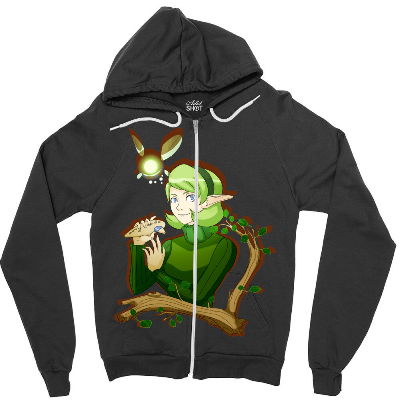 Saria Ocarina Zipper Hoodie | Artistshot