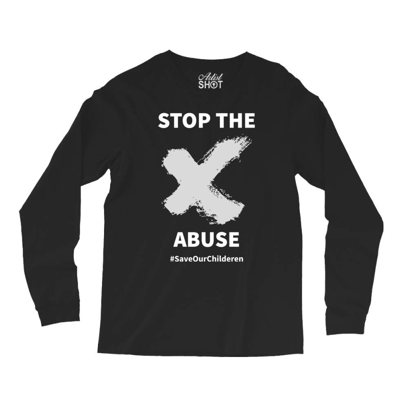 Stop The Abuse Save Our Children _x Mark_ Long Sleeve Shirts by cm-arts | Artistshot